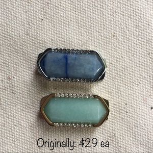 Stone focal point charms